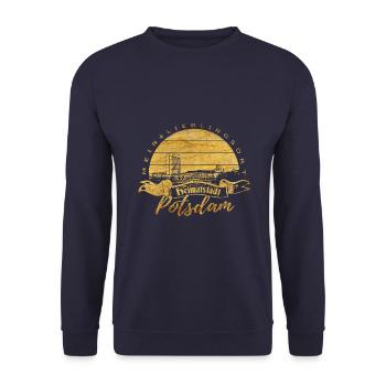 Potsdam - Unisex Pullover - Navy - Vorne - Alina (178cm) & Michal (187cm)