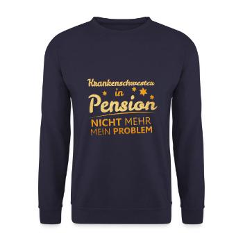 Krankenschwester Ruhestand Rente - Unisex Pullover - Navy - Vorne - Alina (178cm) & Michal (187cm)