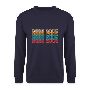 BORN 2005 - Unisex Pullover - Navy - Vorne - Alina (178cm) & Michal (187cm)