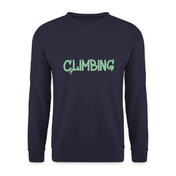 Klettern Bouldern - Unisex Pullover - Navy - Vorne - Alina (178cm) & Michal (187cm)