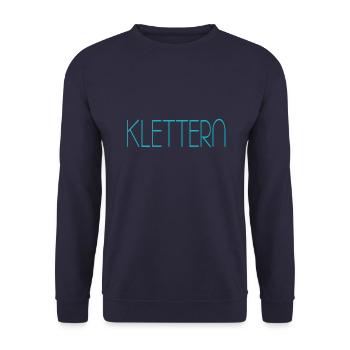 klettern - Unisex Pullover - Navy - Vorne - Alina (178cm) & Michal (187cm)