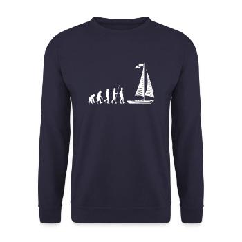 Boat Evolution - Unisex Pullover - Navy - Vorne - Alina (178cm) & Michal (187cm)