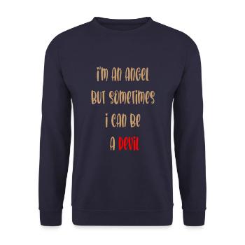 Ange et démon - Sweat-shirt Unisexe - marine - Devant - Alina (178cm) & Michal (187cm)