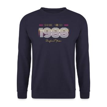 Birthday Cool since 1988 - Unisex Sweatshirt - navy - Front - Alina (178cm) & Michal (187cm)