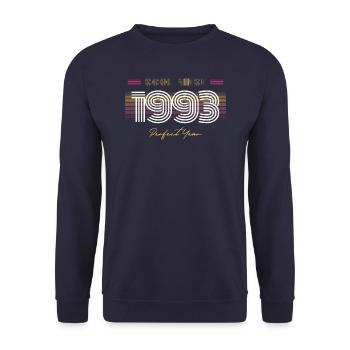Birthday Cool since 1993 - Unisex Sweatshirt - navy - Front - Alina (178cm) & Michal (187cm)