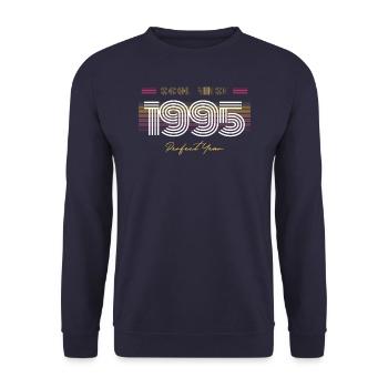 Birthday Cool since 1995 - Unisex Sweatshirt - navy - Front - Alina (178cm) & Michal (187cm)