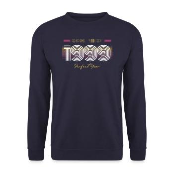 Geburtstag Cool seit 1999 - Unisex Pullover - Navy - Vorne - Alina (178cm) & Michal (187cm)