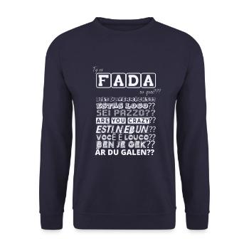 T es fada - Sweat-shirt Unisexe - marine - Devant - Alina (178cm) & Michal (187cm)