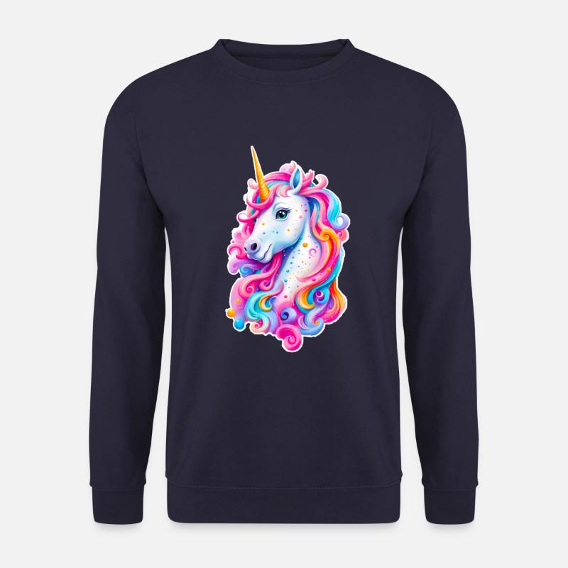 Rainbow Unicorn 01 - Unisex Sweatshirt - navy