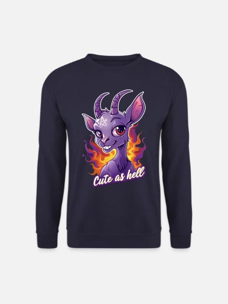 Cute as Hell Goat - Unisex Pullover - Navy