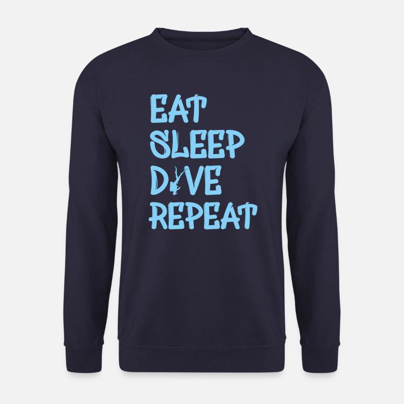 eat sleep dive repeat - Unisex Pullover - Navy