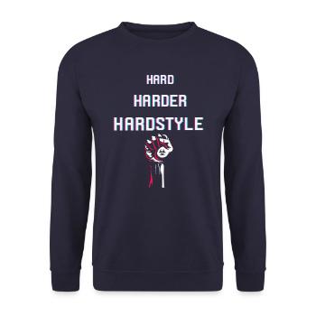 Hard Harder Hardstyle | Army of Hardstyle - Unisex Sweatshirt - navy - Front - Alina (178cm) & Michal (187cm)
