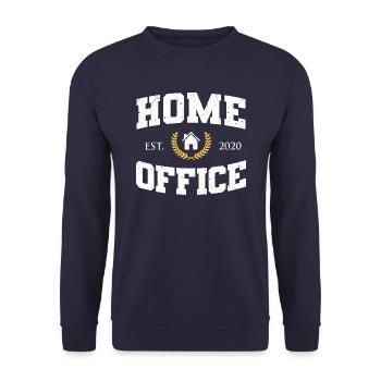 Home Office since 2020 - Unisex Pullover - Navy - Vorne - Alina (178cm) & Michal (187cm)
