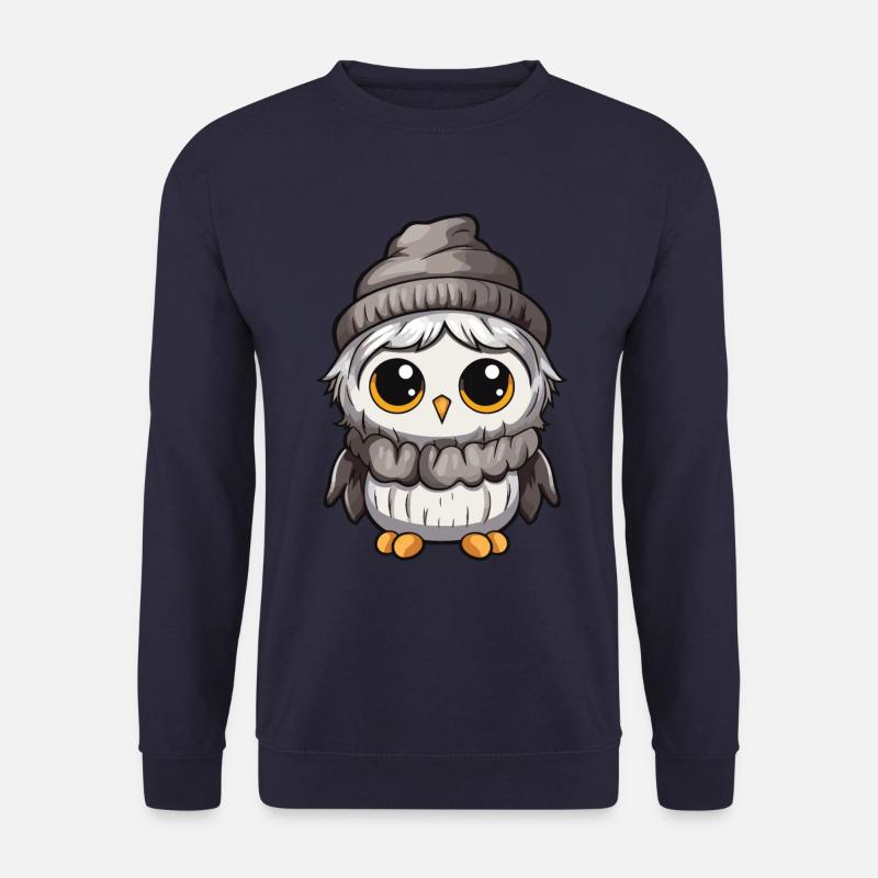 Eule Comic Winter Cozy - Unisex Pullover - Navy
