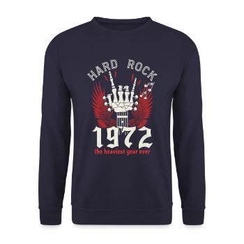 Musicien Hard Rock 1972 50 Ans Anniversaire - Sweat-shirt Unisexe - marine - Devant - Alina (178cm) & Michal (187cm)