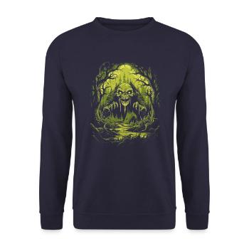 Whisper of the Forest: Evil Demon Awakens! - Unisex Sweatshirt - navy - Front - Alina (178cm) & Michal (187cm)