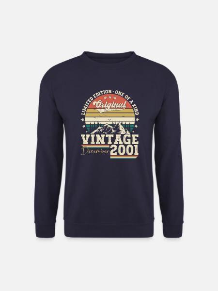 Original December 2001 21st Birthday Gift - Unisex Sweatshirt - navy