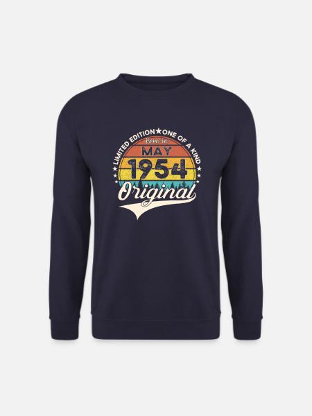 Mai Jahrgang 1954 Original 69. Geburtstag Geschenk - Unisex Pullover - Navy