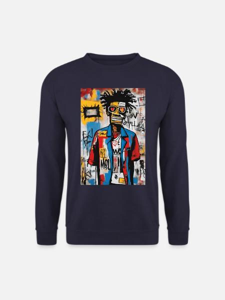Portrait Pop Urbain - Style Graffiti - Sweat-shirt Unisexe - marine