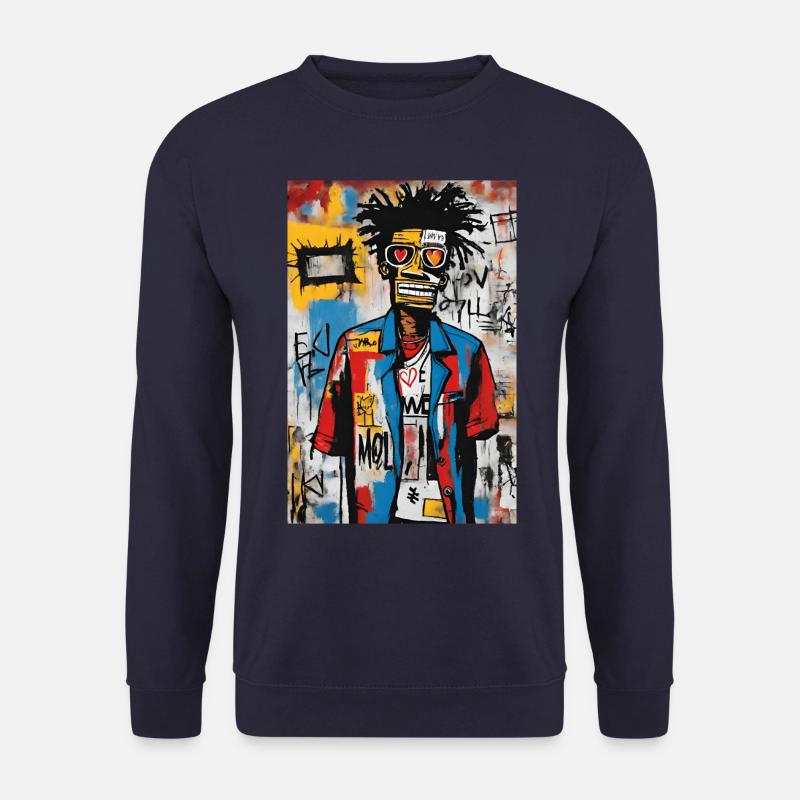 Portrait Pop Urbain - Style Graffiti - Sweat-shirt Unisexe - marine