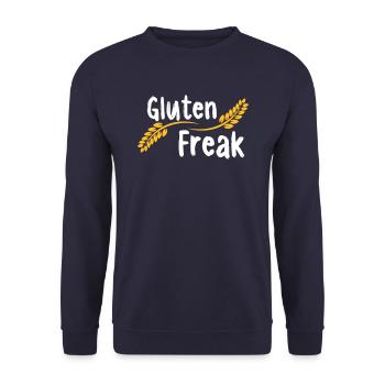 Gluten Freak - Unisex Pullover - Navy - Vorne - Alina (178cm) & Michal (187cm)
