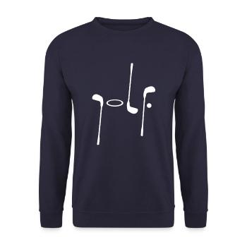 Golf - Funny Golfer Gift - Unisex Sweatshirt - navy - Front - Alina (178cm) & Michal (187cm)