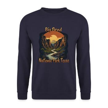 Big Bend National Park Vacations - Unisex Sweatshirt - navy - Front - Alina (178cm) & Michal (187cm)