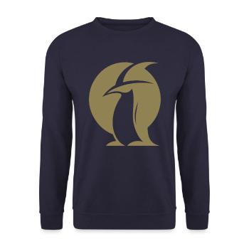 Penguin Witch Hat Silhouette Magical Creatures - Unisex Sweatshirt - navy - Front - Alina (178cm) & Michal (187cm)