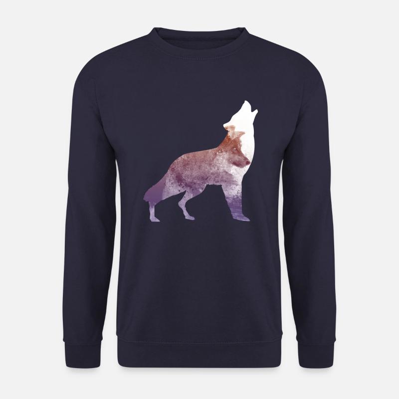 wolf - Unisex Sweatshirt - navy