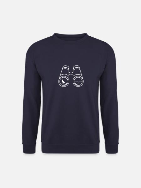 fernglas mit vögel Ornithologie binoculars t-shirt - Unisex Pullover - Navy