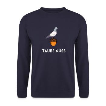 Taube Nuss - Unisex Pullover - Navy - Vorne - Alina (178cm) & Michal (187cm)