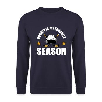 Le hockey est ma saison préférée rétro - Sweat-shirt Unisexe - marine - Devant - Alina (178cm) & Michal (187cm)