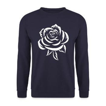 White Rose - Unisex Sweatshirt - navy - Front - Alina (178cm) & Michal (187cm)
