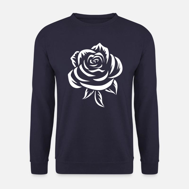 White Rose - Unisex Sweatshirt - navy
