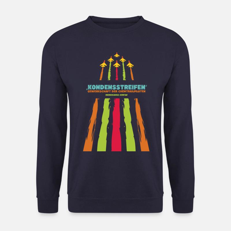 Himmelsgeheimnisse: Kondensstreifen vs. Chemtrails - Unisex Pullover - Navy