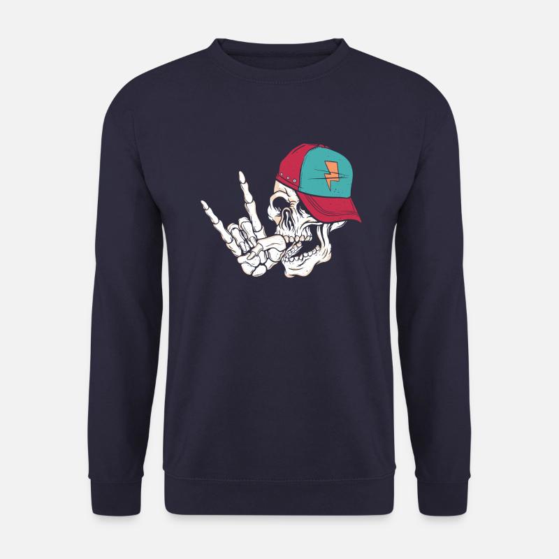 Rock Skull - Unisex Pullover - Navy