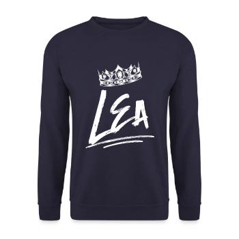 Leah - Unisex Sweatshirt - navy - Front - Alina (178cm) & Michal (187cm)