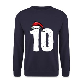 10 Numéro de Noël - Sweat-shirt Unisexe - marine - Devant - Alina (178cm) & Michal (187cm)