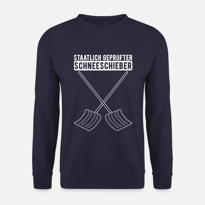 State-tested certified snow shovel - Unisex Sweatshirt - navy