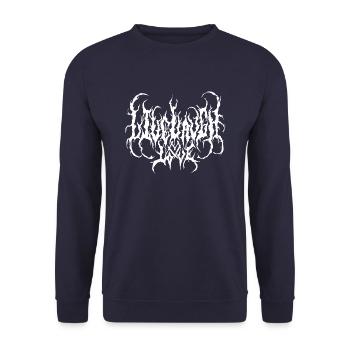 Live Life Laugh Love - Death Metal Style - Unisex Pullover - Navy - Vorne - Alina (178cm) & Michal (187cm)
