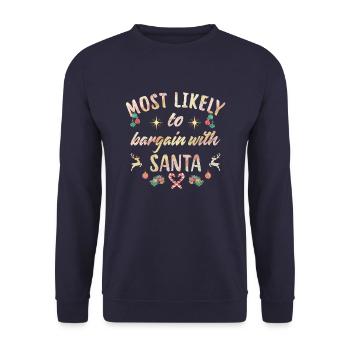 Les plus susceptibles de négocier avec le Père Noël - Sweat-shirt Unisexe - marine - Devant - Alina (178cm) & Michal (187cm)