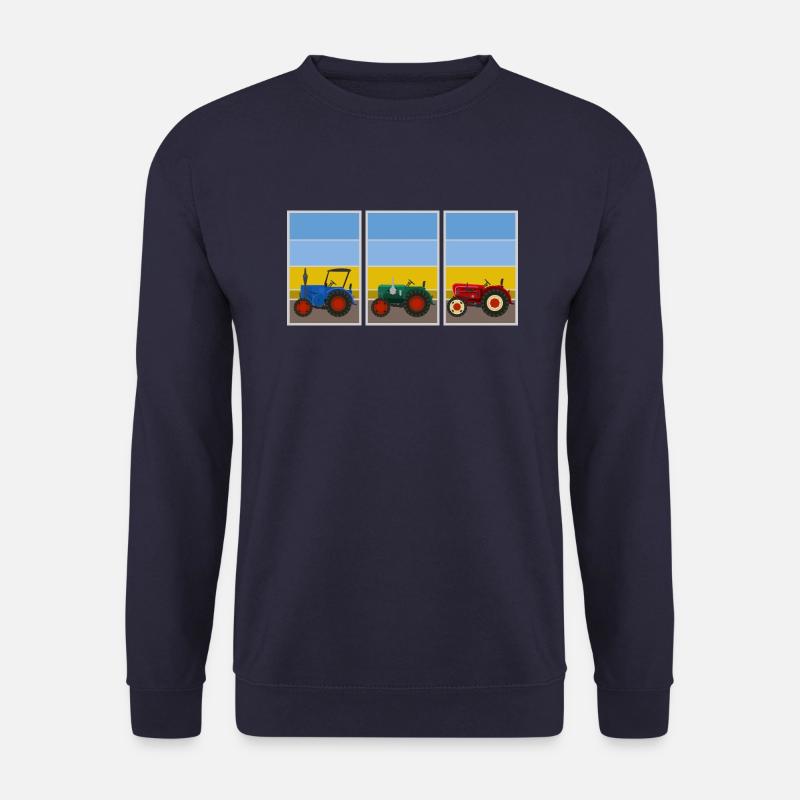 Retro Oldtimer-Traktoren - Unisex Pullover - Navy