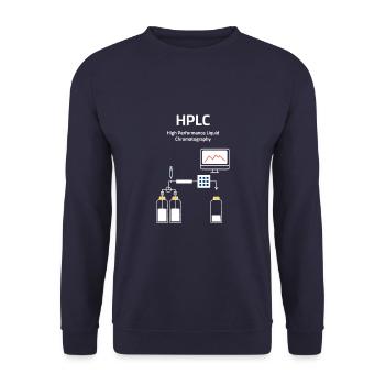 HPLC High Performance Liquid Chromatography - Unisex Sweatshirt - navy - Front - Alina (178cm) & Michal (187cm)