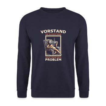 Vorstand im Ruhestand nicht mehr mein Problem - Unisex Pullover - Navy - Vorne - Alina (178cm) & Michal (187cm)