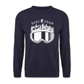 Schi Foan, Ski, Apres Ski, Wintersport, Skiurlaub - Unisex Pullover - Navy - Vorne - Alina (178cm) & Michal (187cm)