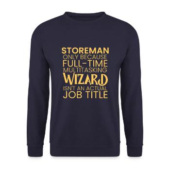 Storeman multitasking Wizard - Unisex Sweatshirt - navy - Front - Alina (178cm) & Michal (187cm)