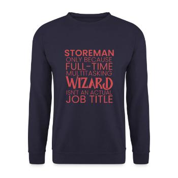 Storeman multitasking Wizard - Unisex Sweatshirt - navy - Front - Alina (178cm) & Michal (187cm)