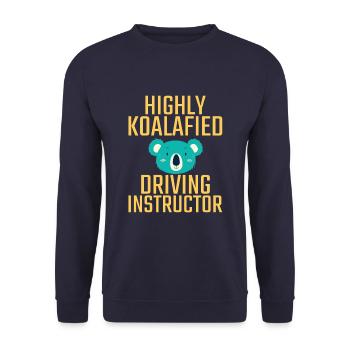 Driving Instructor Koalafied Drive Tutor - Unisex Sweatshirt - navy - Front - Alina (178cm) & Michal (187cm)