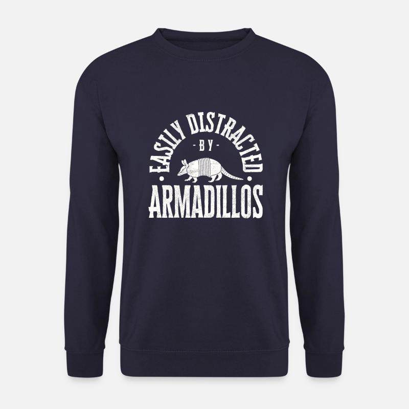Easily distracted by Armadillos - Unisex Pullover - Navy