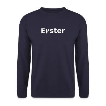 Erster,Sport,Geschenk - Unisex Pullover - Navy - Vorne - Alina (178cm) & Michal (187cm)